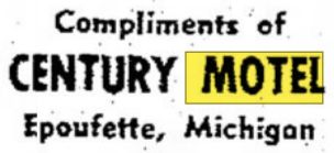 Century Motel - Nov 1957 Ad